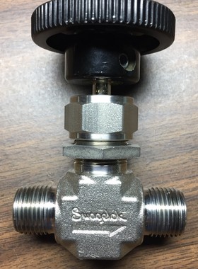 世伟洛克 316 不锈钢集成帽针阀,3⁄8 英寸 MNPT,PCTFE 尖 SS-1KM