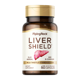 组合PipingRock奶蓟草护肝片水飞蓟宾姜黄素B族肌醇熬夜解酒护+硒