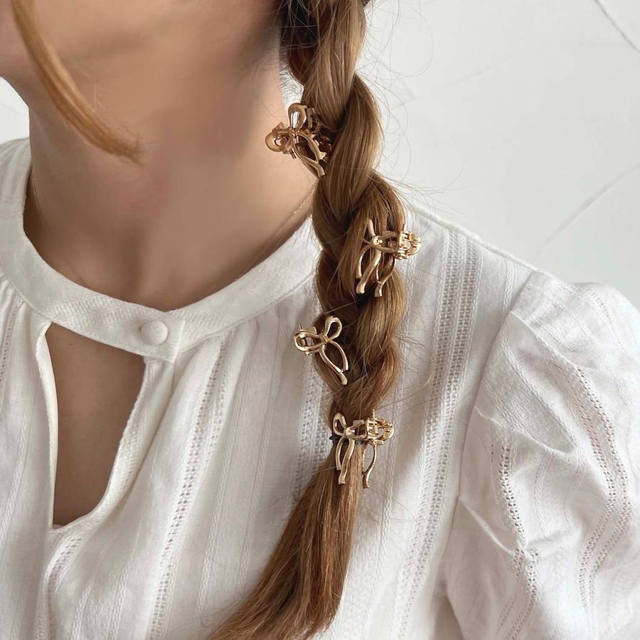 抓夹甜美蝴蝶结刘海夹侧边夹