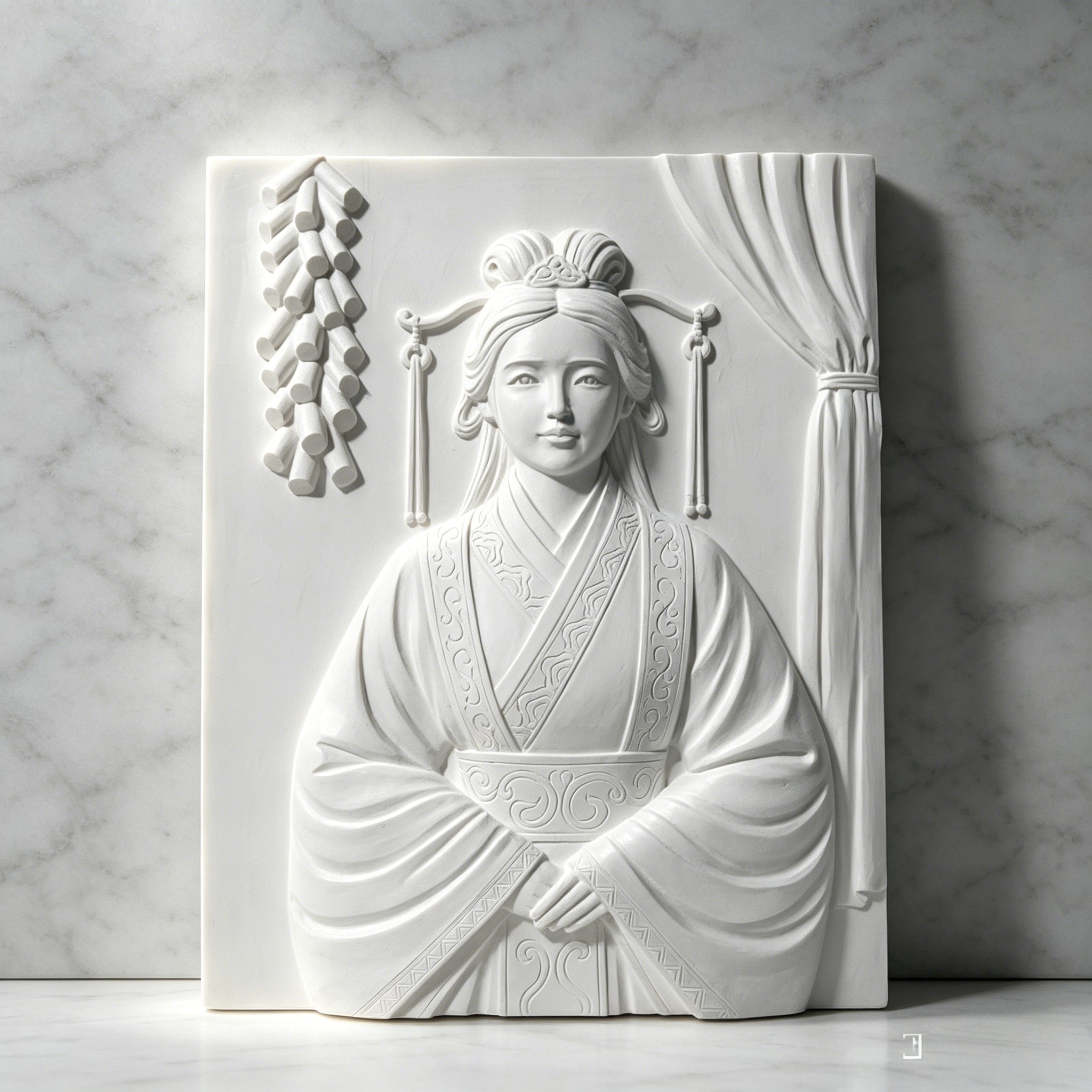急速发货新品国风中式墙饰壁饰人物浮雕大厅过道庭院背景