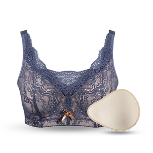 蔻黛儿草籽义乳文胸二合一套装乳腺术后专用假胸乳房胸罩7734ZHC