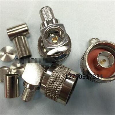 射频连接器N-JW-5弯公头接50-5线 L16-JW-5压接N型馈线高频连接器