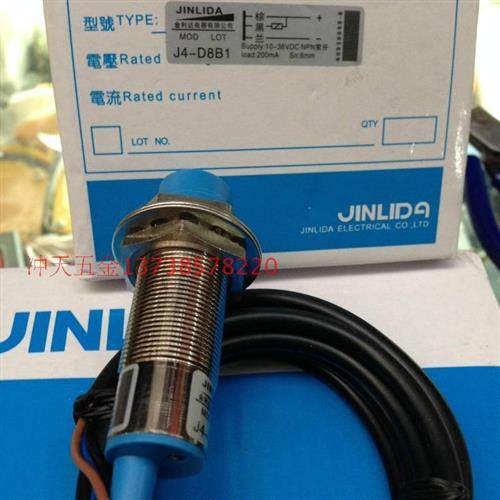 金利达 M18 接近开关J4-D8B1三线NPN常开感应开关D8C1A8A1 2