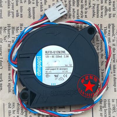 原装ebm RLF35-8/12N/2ML 12V 235m 2.8W 3线涡轮鼓風机
