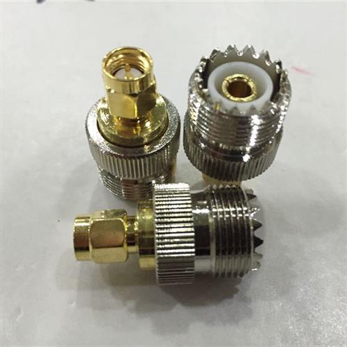 纯铜镀金M母转SMA内针转接头SL16K母转SMA公转换对接头MK-SMAJ
