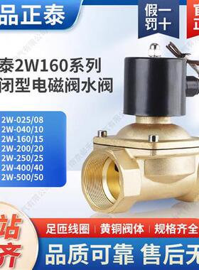 常闭电磁水阀220V24V4分1寸DN20 N2W25025 N2W20020 汽油阀