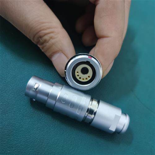 点阵冲击波手柄专用插头插座 FGG EGG 2B 6+1气电一体航空连接器
