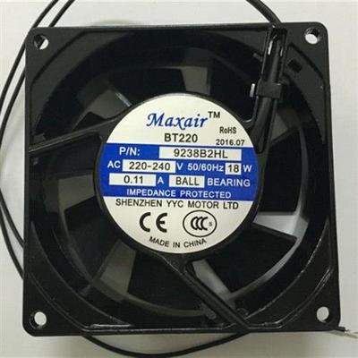 Maxair BT220 轴流风机 交流散热风扇9238B2HL 220V 机柜静音风机