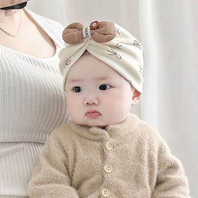 可爱秋冬款新生儿超萌胎帽