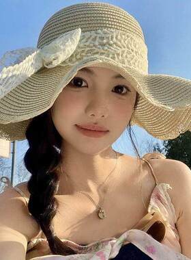 2026新款海边防晒大檐草编草帽