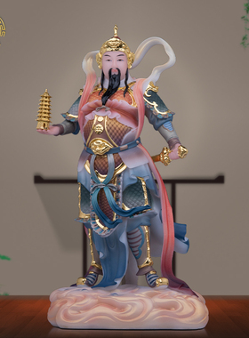 托塔李天王佛像汉白玉李将军客厅