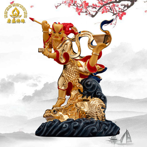 台湾鎏金人物神像魁星踢斗佛像