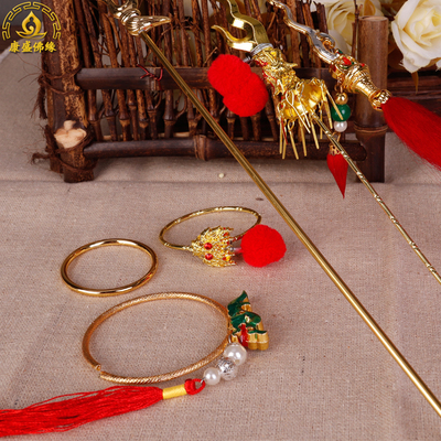 太子枪乾坤圈火尖枪风火轮红缨枪哪吒三太子兵器配件神明法器摆件