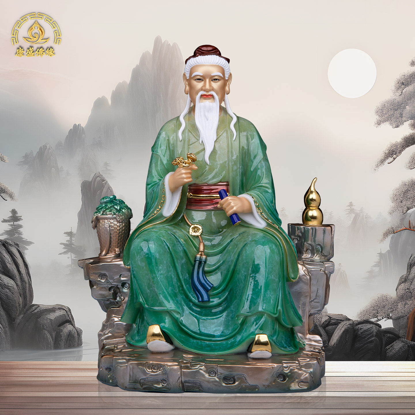 坐山药王孙思邈神像五大名医圣华佗扁鹊李时珍张仲景药店中医摆件