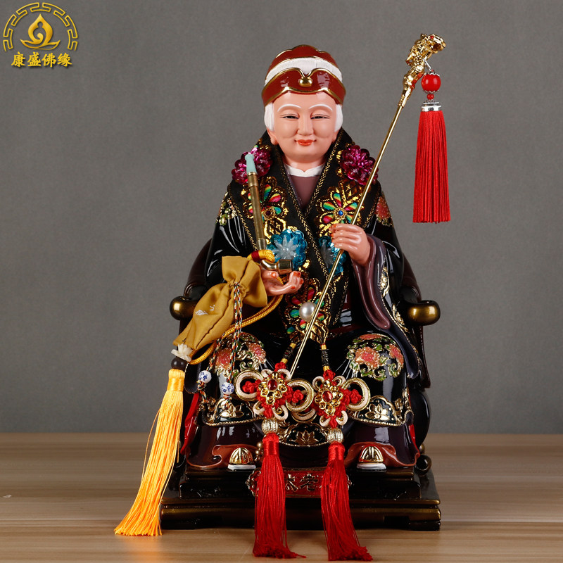 黑老太太神像法器烟斗配件烟袋黑妈妈手拿法宝铜合金龙拐披肩霞披