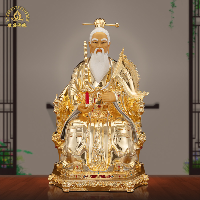 铜鎏金客厅姜子牙神像姜太公佛像