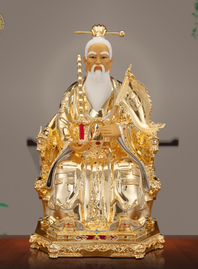 铜鎏金客厅姜子牙神像姜太公佛像