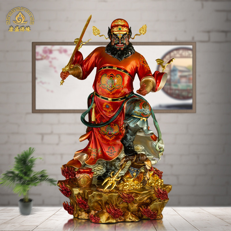 站钟馗铜像客厅天师福神纯铜摆件