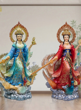 汉白玉九天玄女神像供奉家居摆件