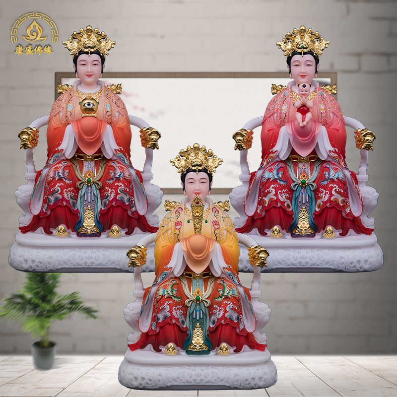 三宵娘娘神像帝一桌面高档汉白玉