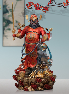 天师钟馗神像纯铜客厅摆件装饰品