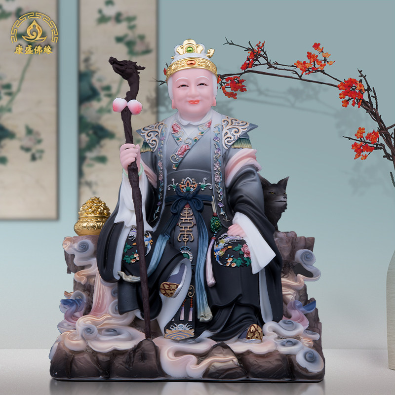 黑老太佛像汉白玉黑妈妈神像客厅