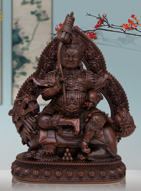财宝天王佛像财神摆件纯铜工艺品