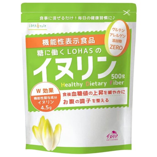 日本代购LOHAStyle菊芋粉水溶性膳食纤维粉500g/袋