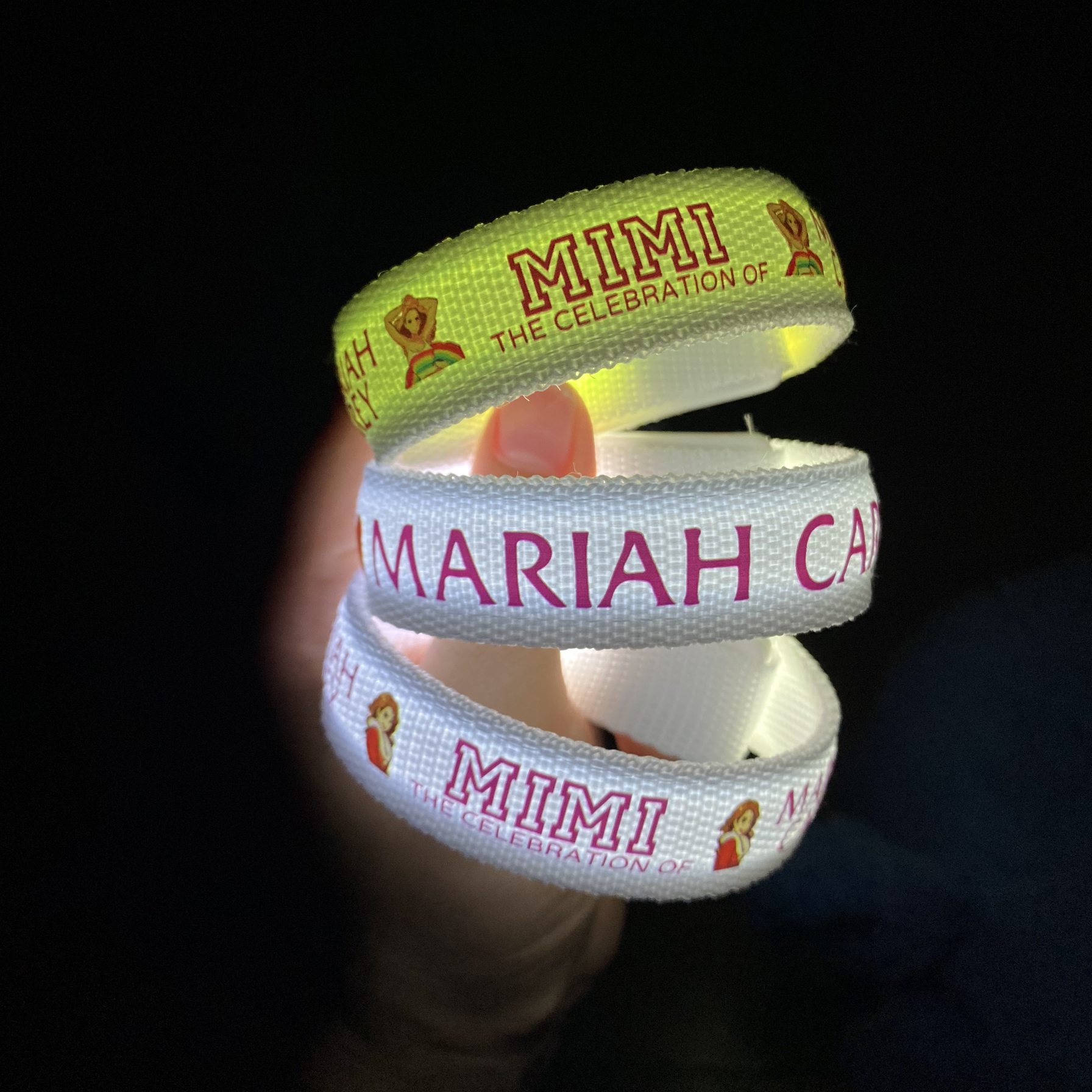 Mariah Carey玛丽亚卡莉演唱会应援发光手环定制粉丝周边荧光棒
