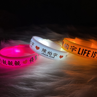陈柏宇LIFEISLIVE演唱会应援发光手环定制粉丝周边气氛道具荧光棒