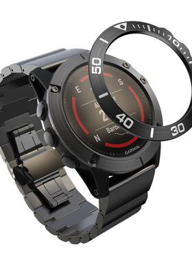 适配Garmin佳明Fenix5x plus手表壳飞耐时金属刻度钢圈表盘保护套
