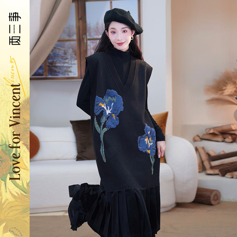 两三事 鸢尾遐想 背心连衣裙S23DLY030,女装/女士精品,连衣裙,淘宝优惠券,粉丝福利购,淘宝优惠卷