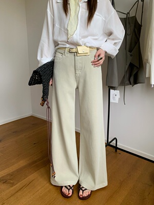 2026早春新款韩版高腰显瘦直筒牛仔裤女宽松阔腿拖地长裤子7801