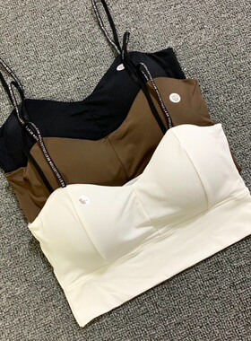 欧洲站欧货洋气吊带百搭简约背心早春小衫裹胸美背打底30169