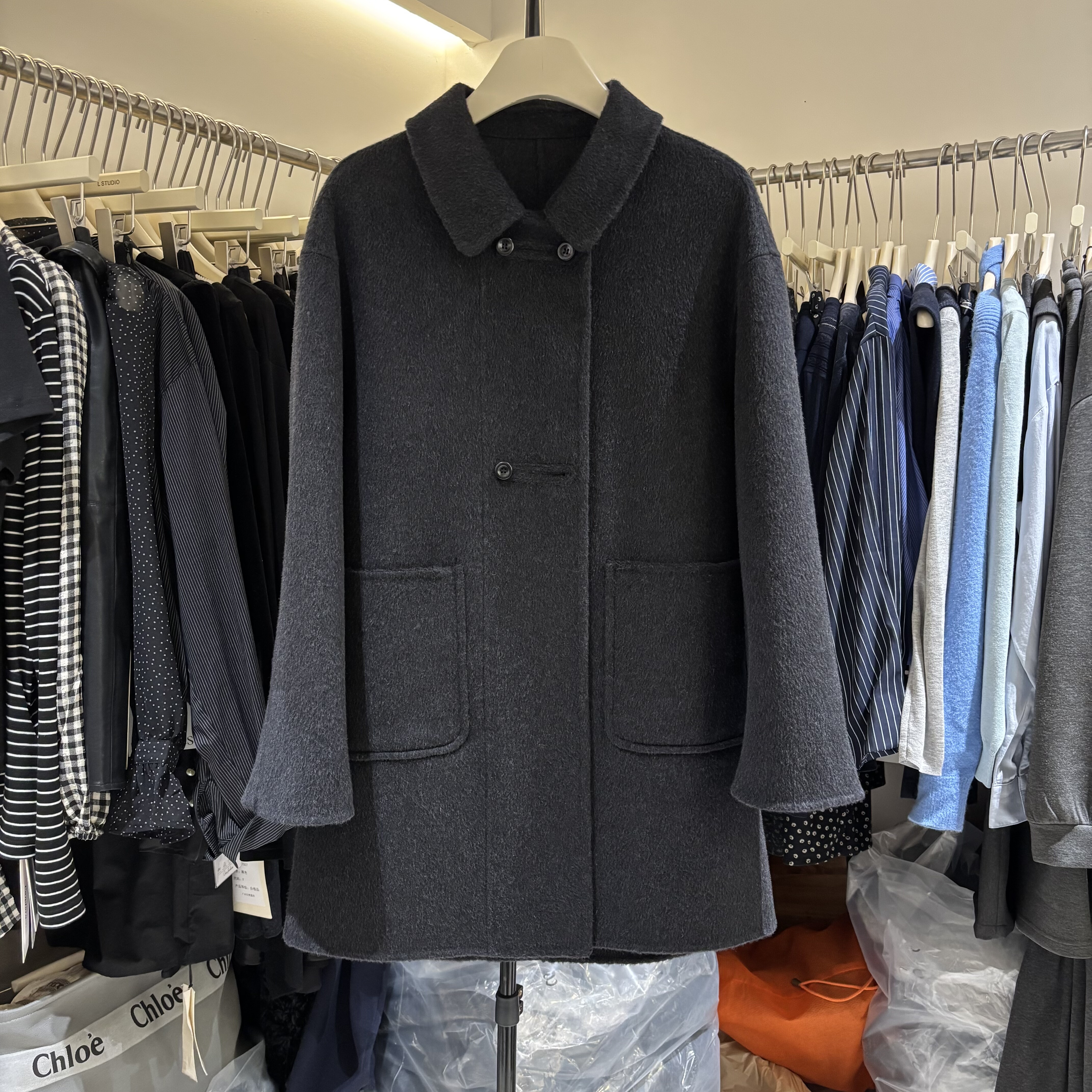 中长款毛呢外套女秋冬2025新款爆款韩系气质高级感双面羊毛呢大衣