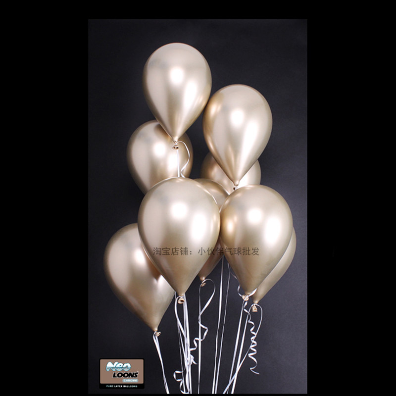 新品韓國進口neo12寸金屬鉻金色銀色波斯藍乳膠圓氣球在類目 節慶用品/禮品, 氣球/飄空氣球, 氣球中 - 來自Buy2taobao.com提供專業的淘寶代購服務