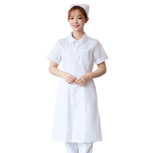 护士服长袖女实验白大褂春季医生服薄款短袖美容院药房药店工作服