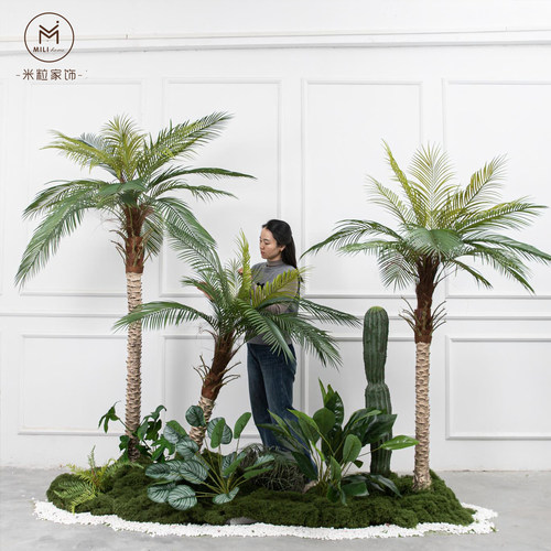 仿真棕榈树植物针葵造景绿植景观