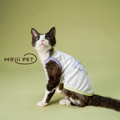 可爱印花网眼背心德文猫衣服薄款 夏季 透气无毛猫吊带韩 PET HOiii