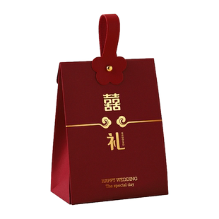 结婚喜糖盒2026新款婚礼糖果盒子伴手礼盒高级感空盒糖袋子包装盒