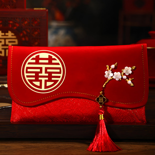 结婚专用2026新款布艺万元红包改口费敬茶流苏喜包订婚龙凤利是封