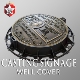 signage decorativ 艺术井盖 Casting cooper well manhole cover