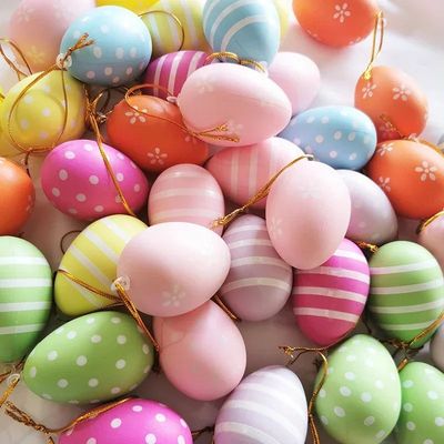 12pcs Easter Artificial Eggs Decors for Home Colorful Easter