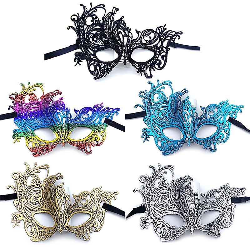 Halloween Half Face Mask Luxury Masquerade Women Dress Chris