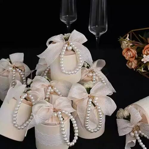 10Pcs Pearl Handheld Cylindrical Gift Box Advanced Finished