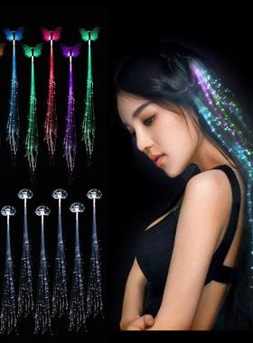 5/12Pc Glowing Hair Braid Led Glowing Braid Neon Party GlowI