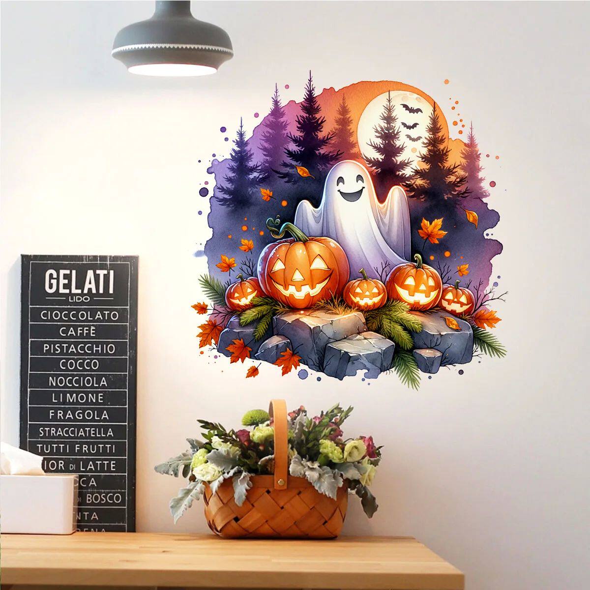 Pumpkin Head Wall Stickers Living Room Sofa Background Wall图片