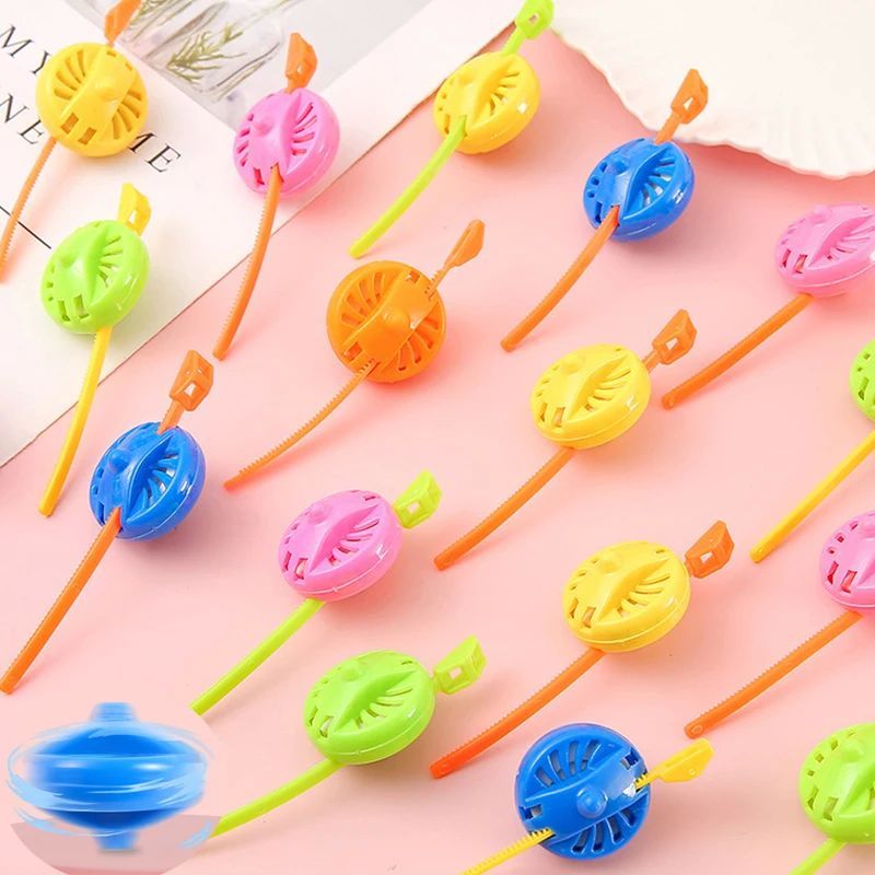20pcs Colorful Pull Tab Spinning Gyro Educational Toys Kids