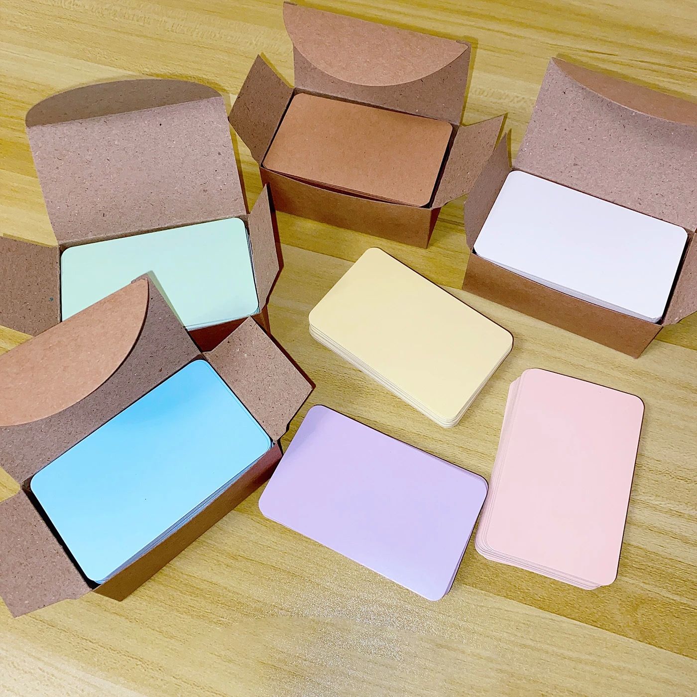 10/30/60pcs Color Word Card Kraft Paper Card Postcard Retro