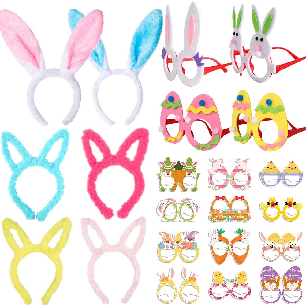 Easter Bunny Headband Rabbit Egg Photo Glasses Dress up Phot